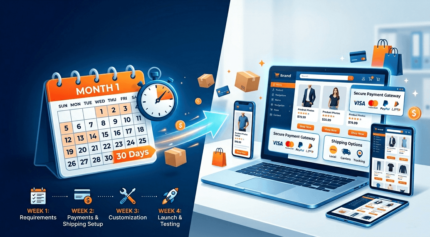 How to Launch a Fully-Functional Online Store in Under 30 Days